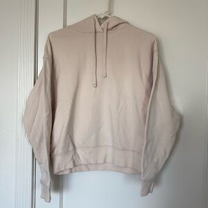 Girlfriend Collective 50/50 Cotton Hoodie, light pink size small